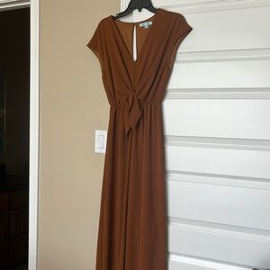 Brown jump suit